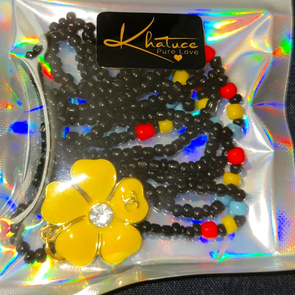 Handmade Yellow flower Belly Chain waistbeads